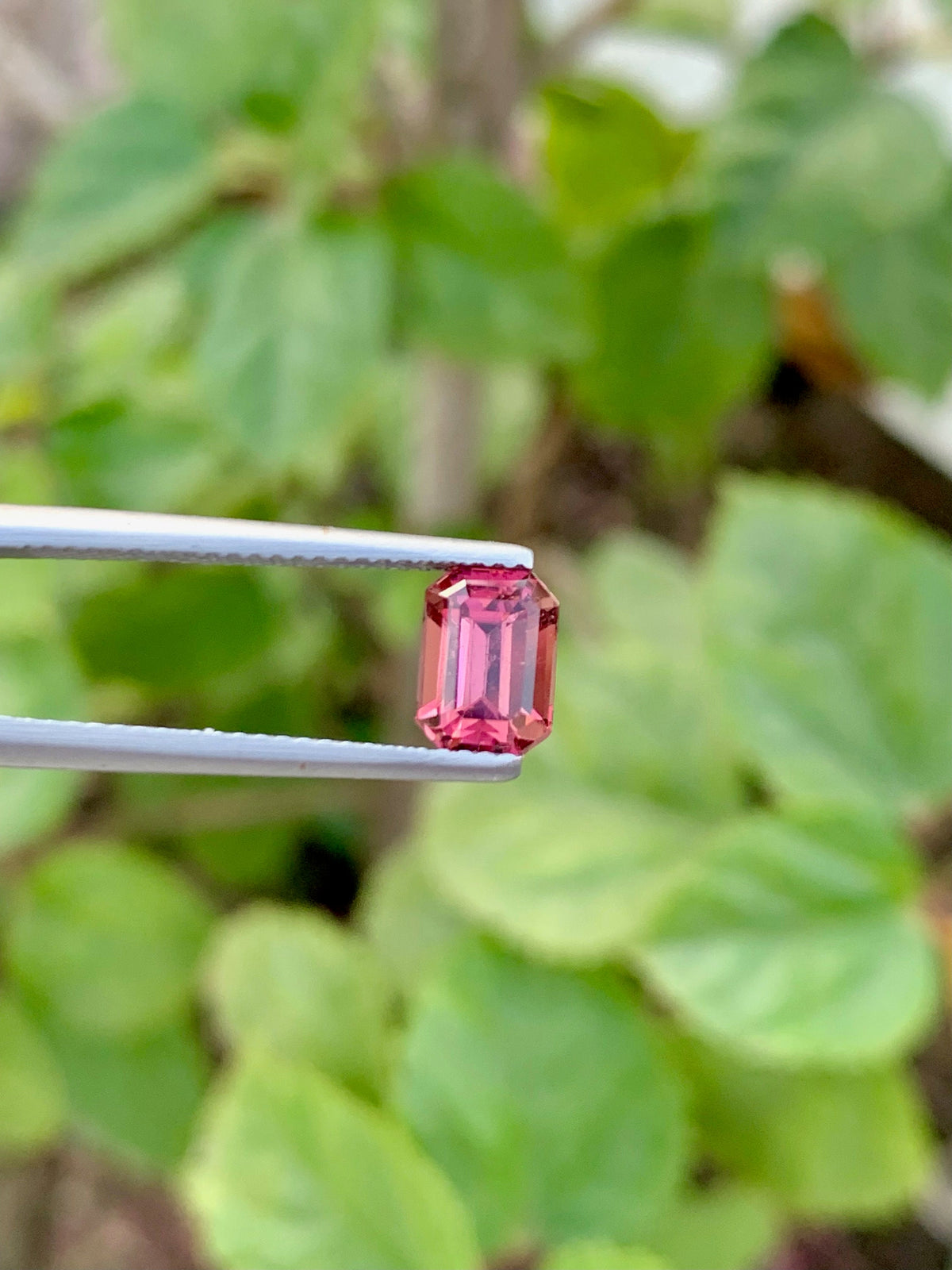 Pink Tourmaline Gemstone: 1.70 CT Emerald Cut, October Birthstone