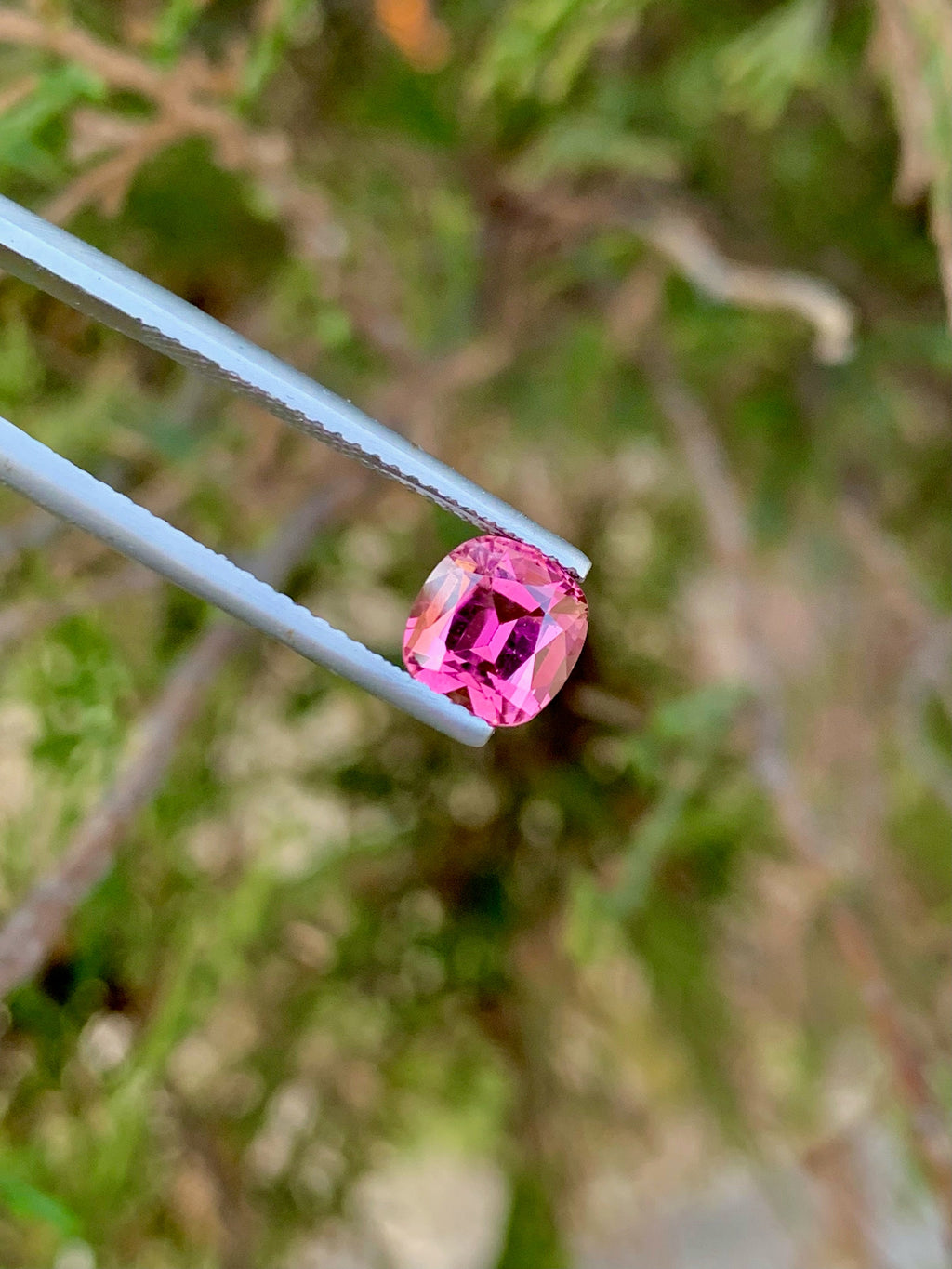 Pink Tourmaline Stone: 1.75 CT Faceted Cushion Cut Gemstone from Afghanistan