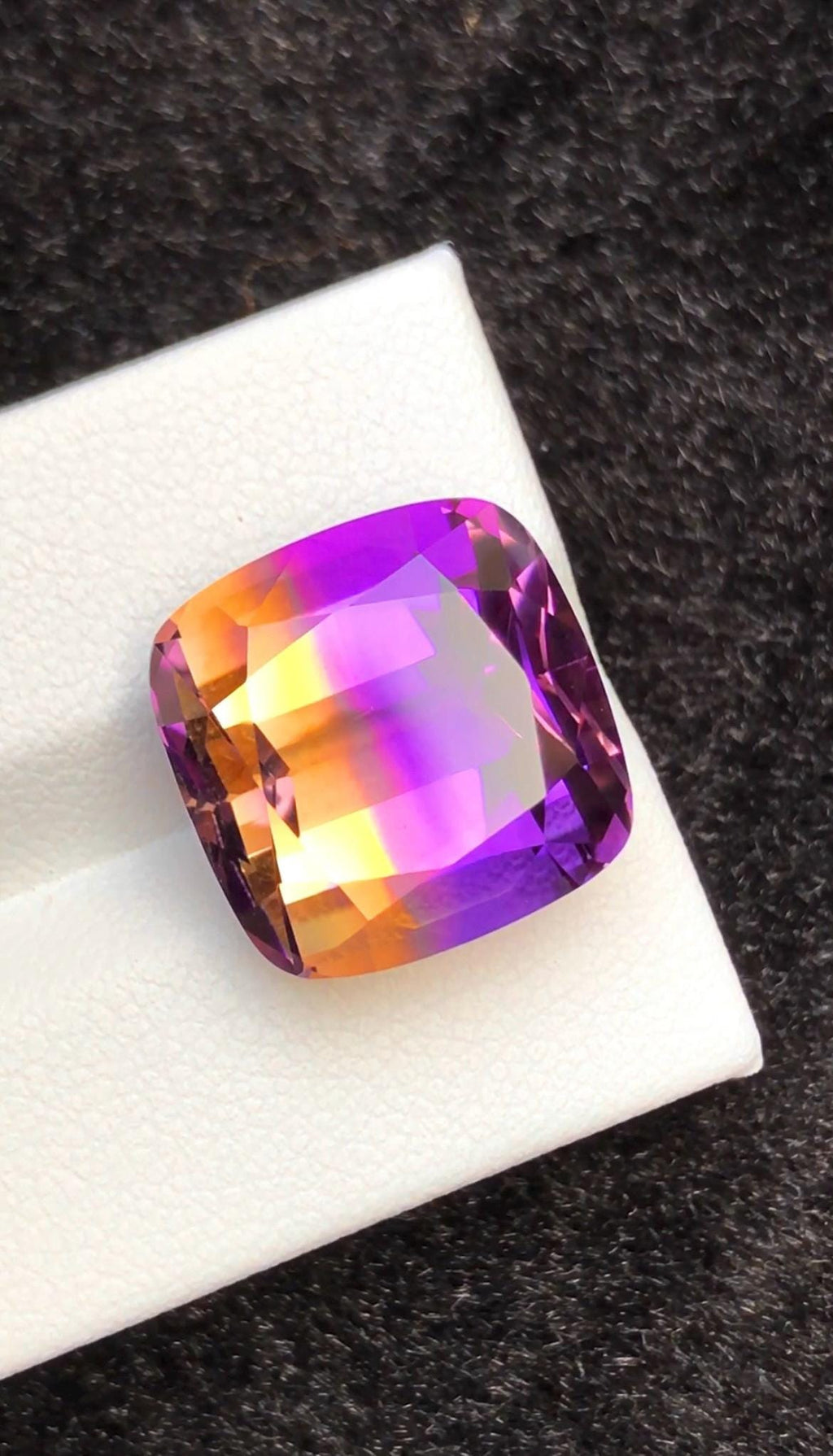 Bi-Color Ametrine 16.45 Ct Cushion Cut – Gemstone from Brazil