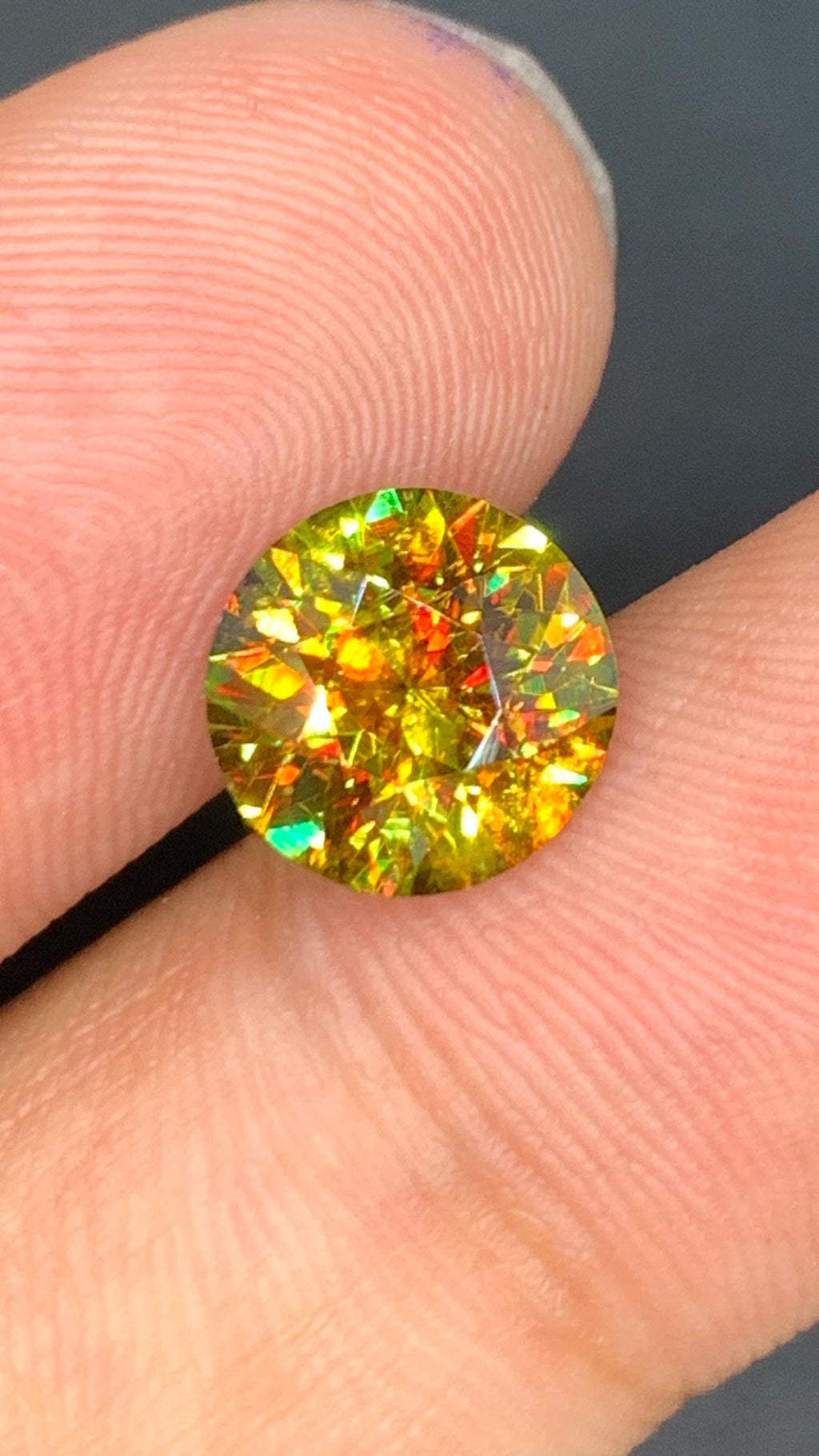 2.80 ct Chrome Sphene Gemstone: Natural Nugget Green Titanite