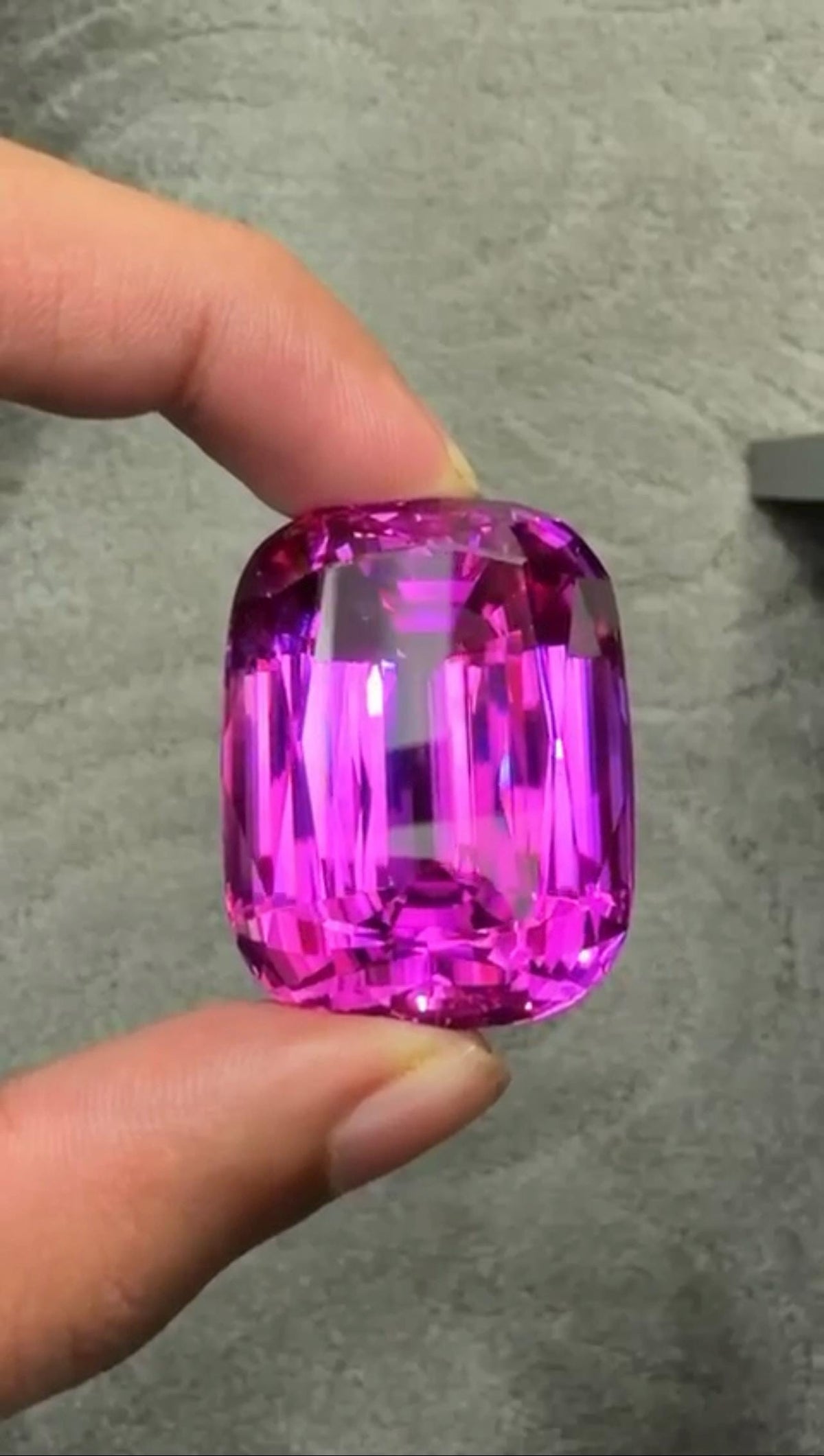 Pink Kunzite 227.50ct Cushion Cut Gem - Big Size Kunzite from Afghanistan