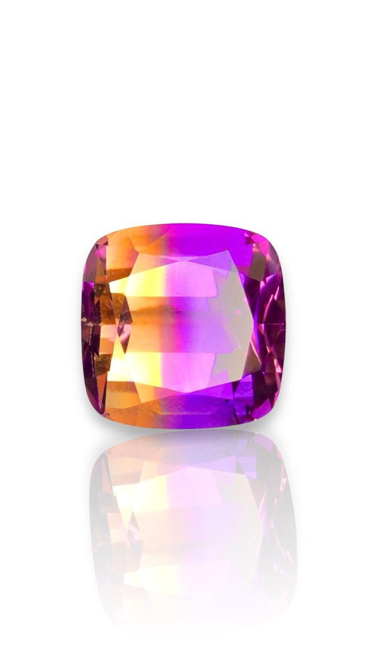Bi-Color Ametrine 16.45 Ct Cushion Cut – Gemstone from Brazil