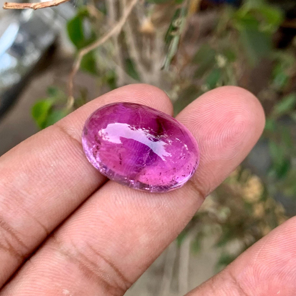 Pink Kunzite 36.55ct Cabochon Loose Gemstone – Pastel Transparent Afghan Spodumene