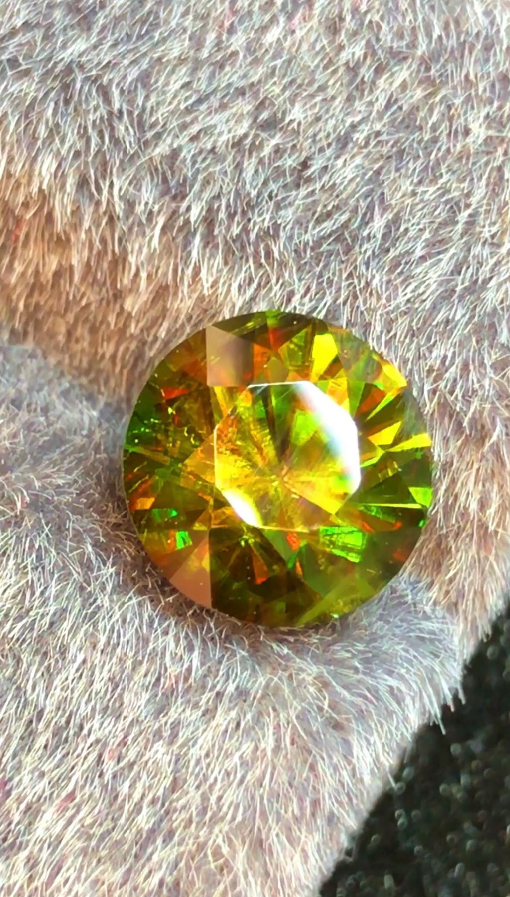 Green Sphene 3.15 ct Round Cut Green Gemstone from Skardu Pakistan