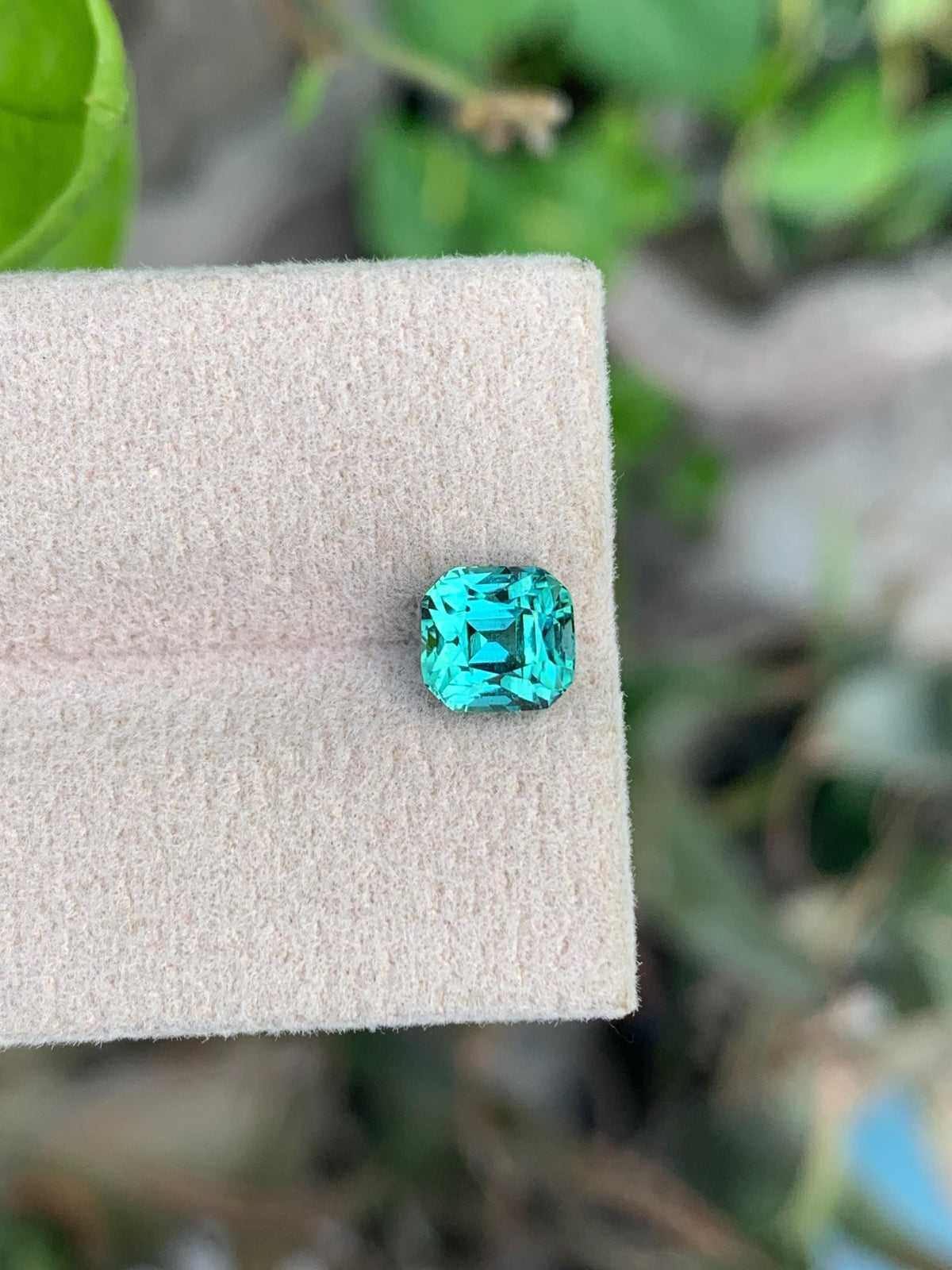 1.70 CT Cushion Cut Lagoon Tourmaline Gemstone: Afghanistan Origin