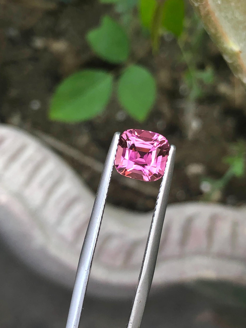 Natural Pink Tourmaline Gemstone: 2.45 CT Cushion Cut Ring Stone