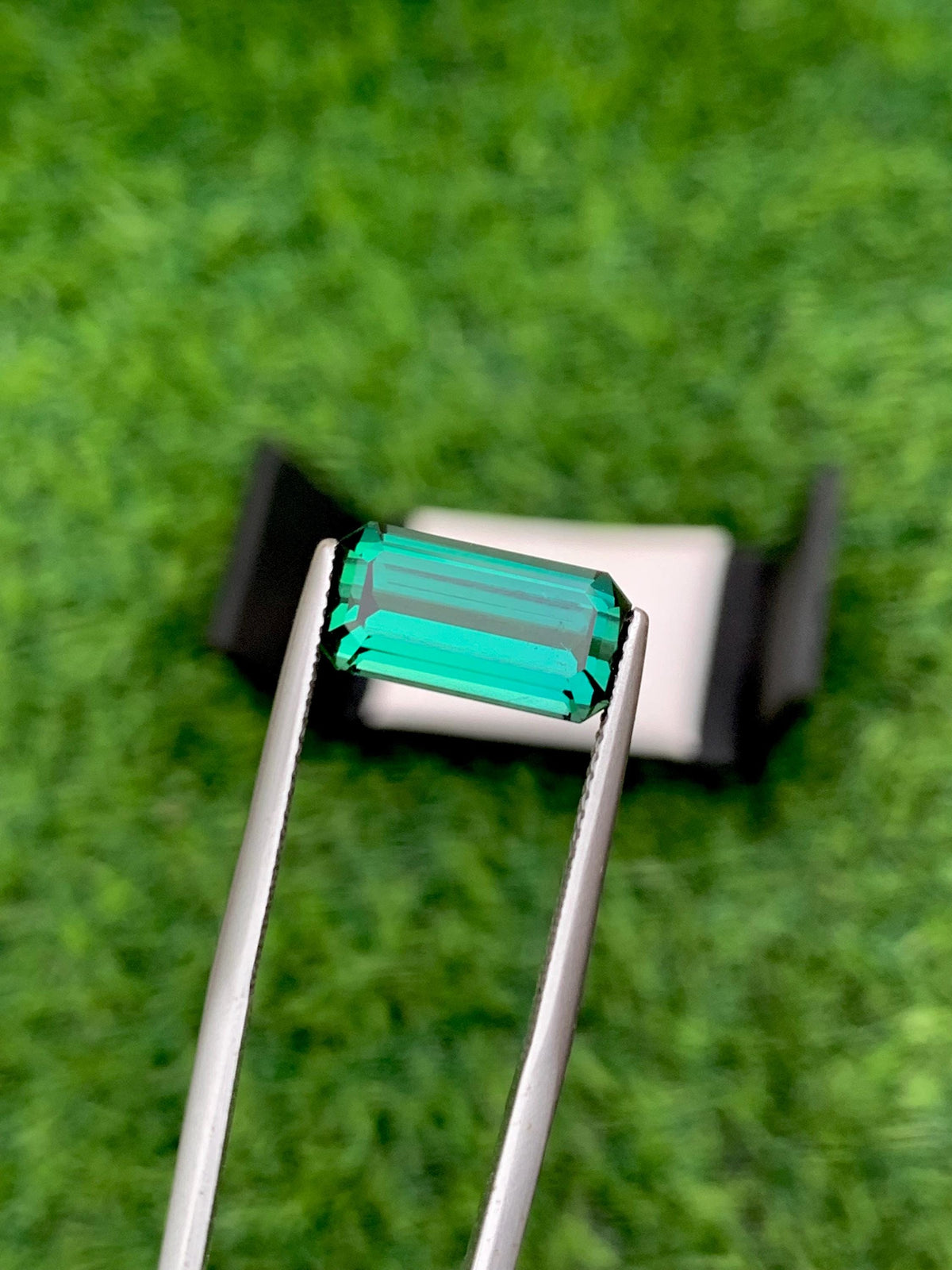 Bluish Green Tourmaline Gemstone: Emerald Cut, 5.60 CT, Afghanistan Origin