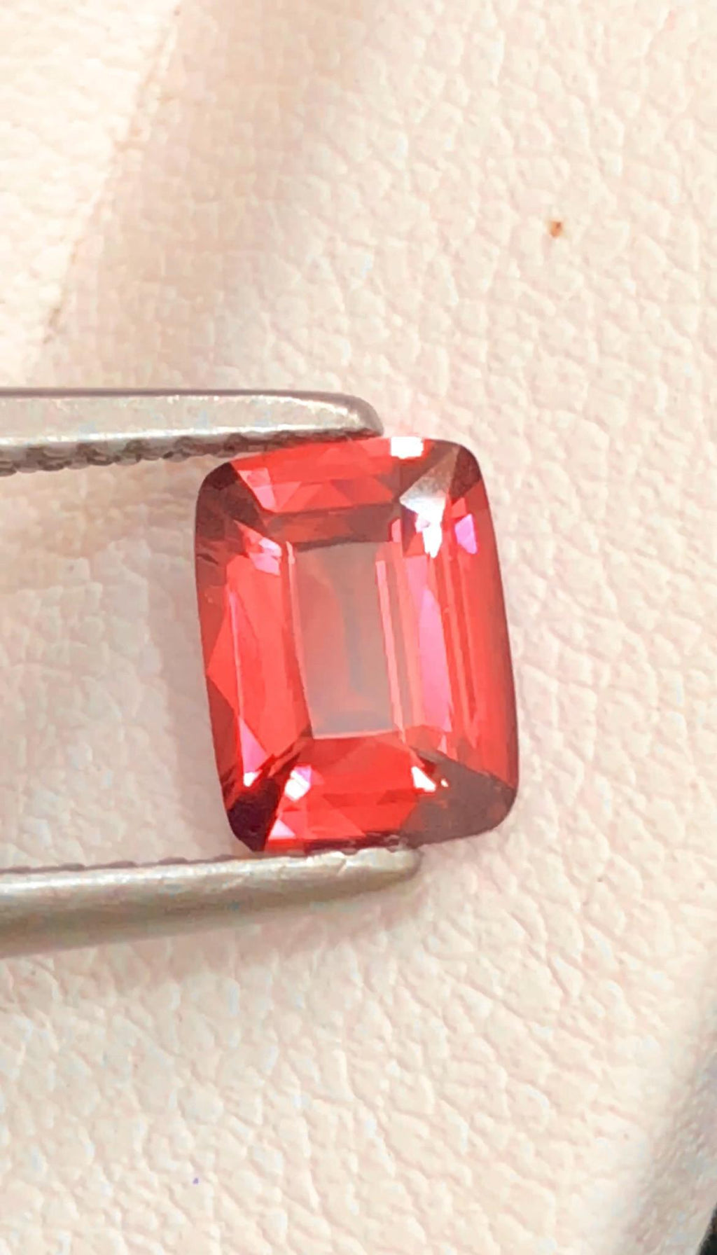 Vivid Padparadscha Sapphire 1.09 ct Cushion Cut , Certified Vivid Orange-Pink