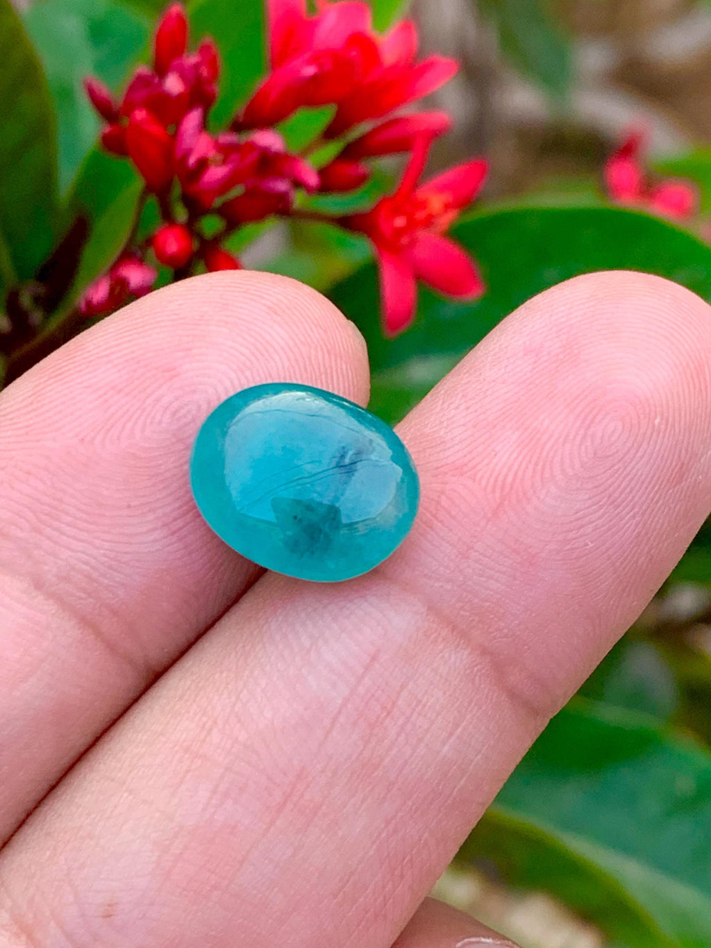Grandidierite Cabochon: Rare Bluish-Green Gemstone from Madagascar (6.50 CT