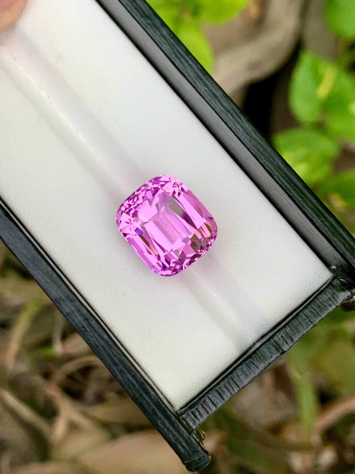 Natural Pink Kunzite Gemstone: 23.30 CT Cushion Cut, Afghanistan