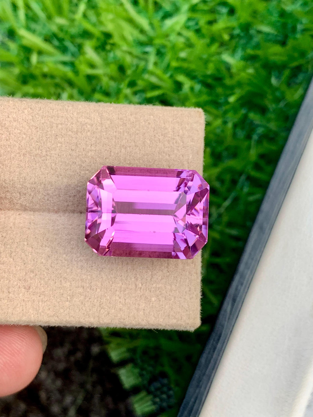 Emerald Cut Pink Kunzite Gemstone: 20.60 CT October Birthstone