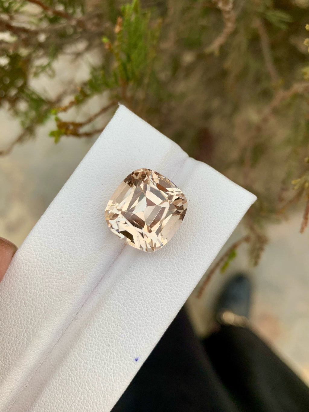 Unheated Imperial Topaz Gemstone: 17.25 CT Natural Yellow Cushion Cut Stone