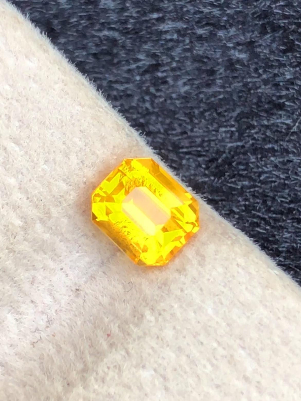 Yellow Sapphire 1.10 ct Emerald Cut – Vibrant Gem from Sri Lanka
