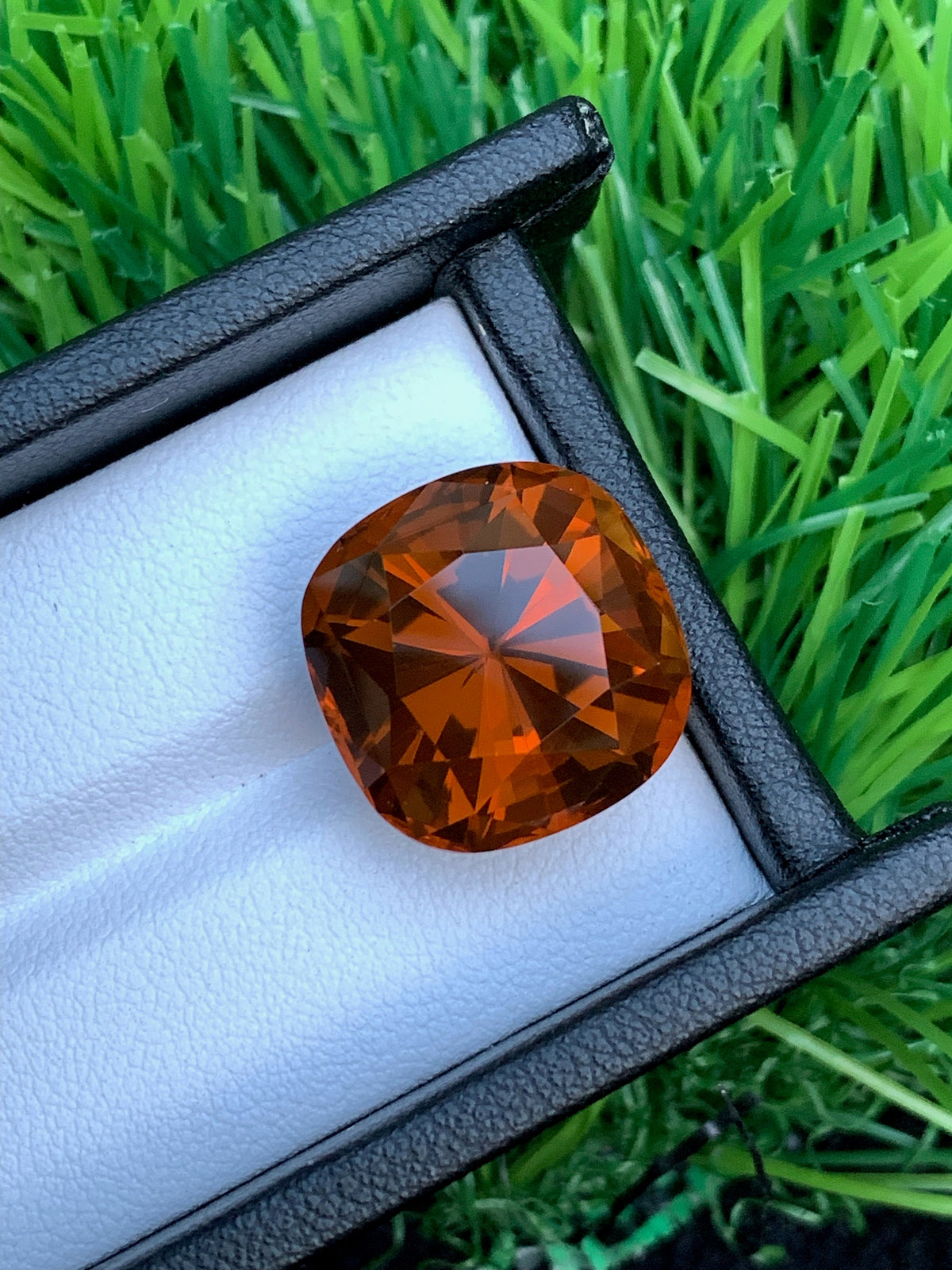 Orange Citrine Gemstone: 19 Carat Round Cushion Cut, November Birthstone