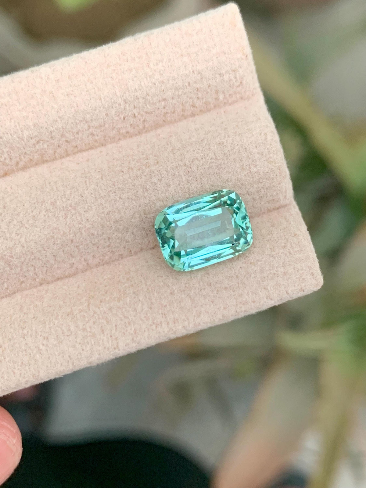 AAA Paraiba Tourmaline Gemstone: Cushion Cut, 3.10 CT Loose Stone