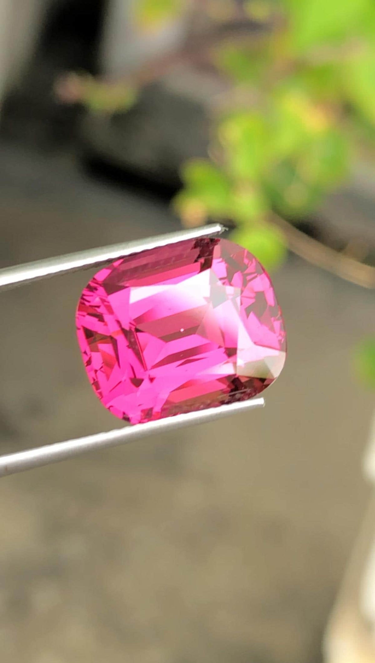 Mahenge Garnet Gemstone: Pinkish-Red Cushion Cut, 10 Carat, January Birthstone
