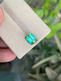 2.10 CT Natural Bluish Green Tourmaline Gemstone: Cushion Cut Stone