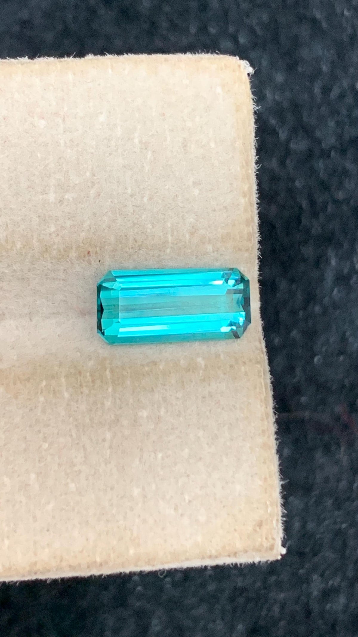 Neon Blue Tourmaline Stone For Ring Making, Faceted Tourmaline Gemstone, 1.30 CT