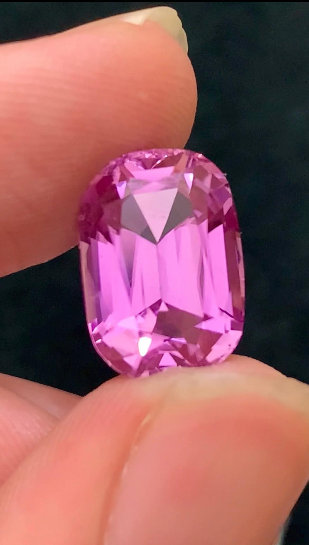 Pink Kunzite 8.15ct Cushion Cut Gemstone from Afghanistan