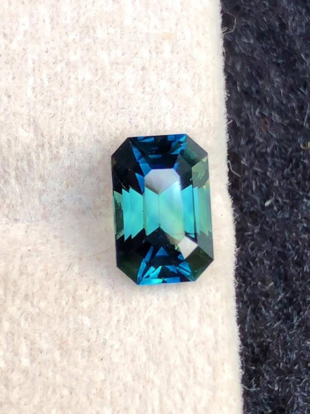 Teal Sapphire 1.67ct Octagonal Cut from Madagascar – Certified
