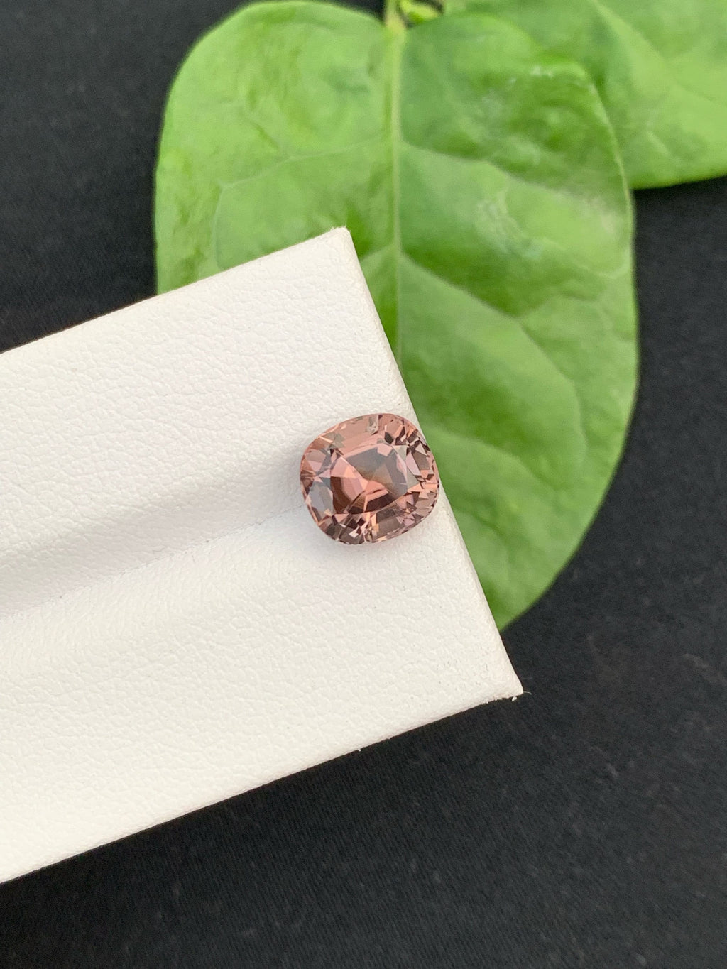 Peach Pink Tourmaline Gemstone: 3.10 CT Cushion Cut, Afghanistan