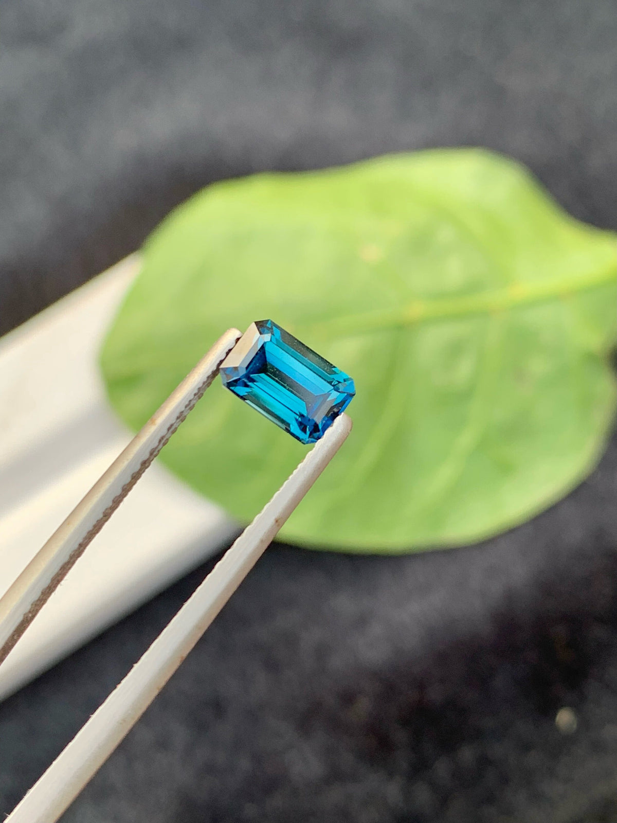 Ink Blue Tourmaline Stone For Ring Making, Faceted Tourmaline Gemstone, 1.35 CT