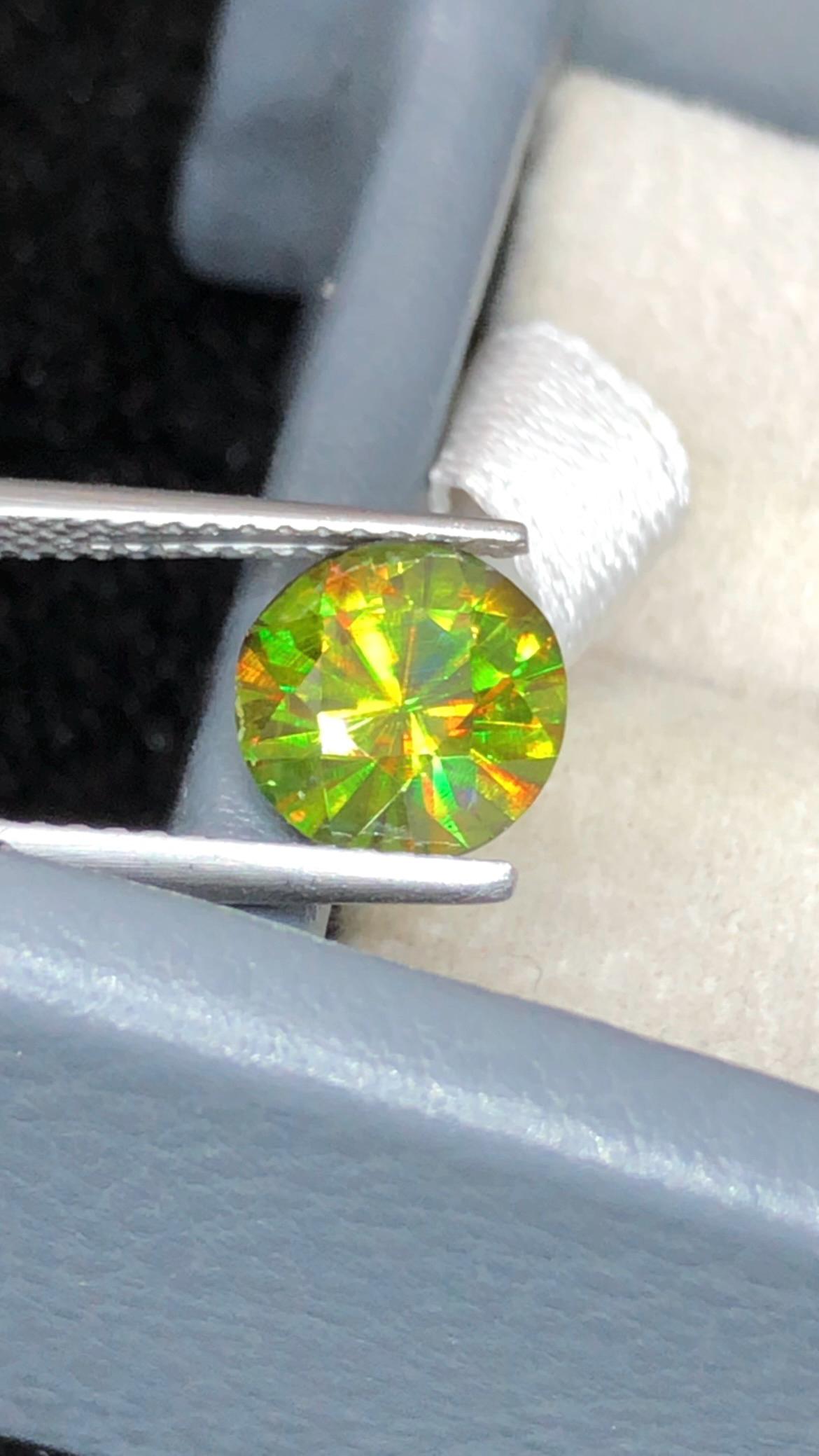 Chrome Green Sphene 1.90ct Round Cut From Madagascar