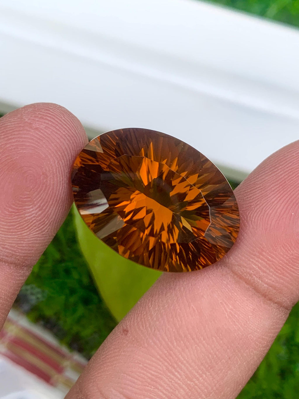Orange Citrine Gemstone: 29.20 Carat Round Cushion Cut, November Birthstone