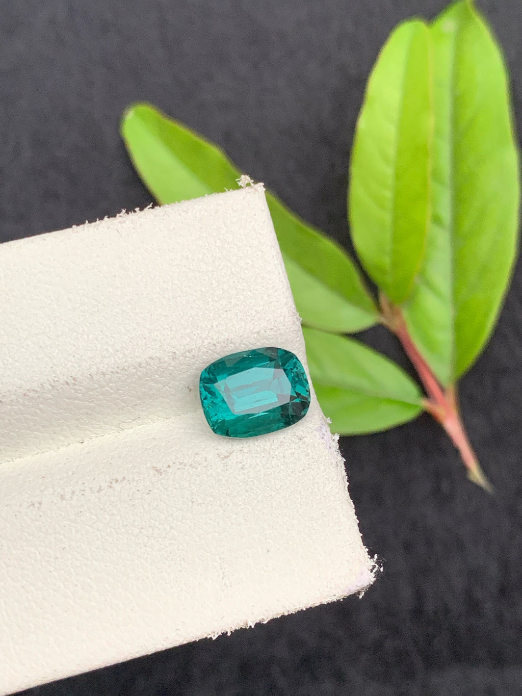 Sky Blue Tourmaline Gemstone: 2.15 Carat Cushion Cut, Afghanistan Origin