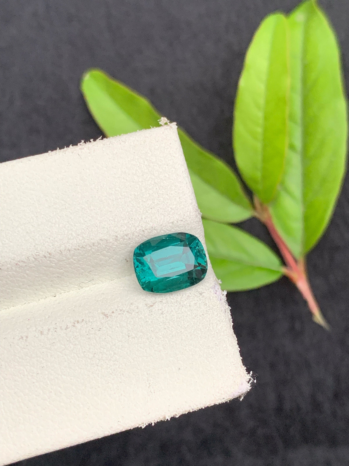 Sky Blue Tourmaline Gemstone: 2.15 Carat Cushion Cut, Afghanistan Origin