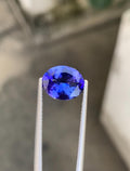 3.33 Carat Oval Tanzanite Gemstone: Vivid Violet-Blue, Collector Quality