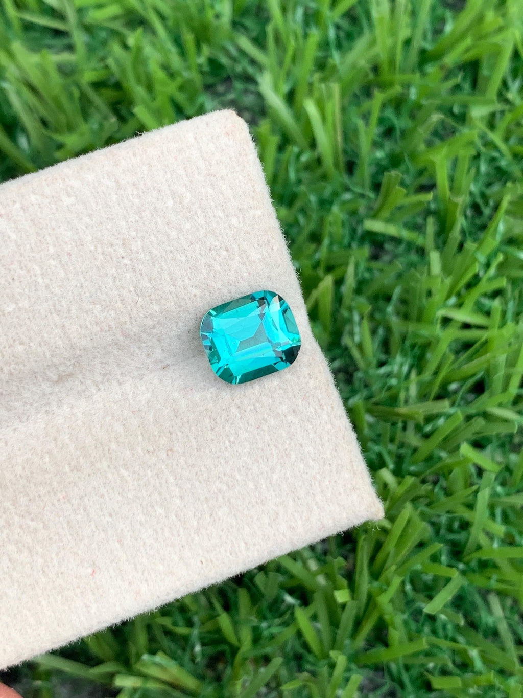 Blue Lagoon Tourmaline Gemstone: 1.25 CT Cushion Cut, Afghanistan Origin