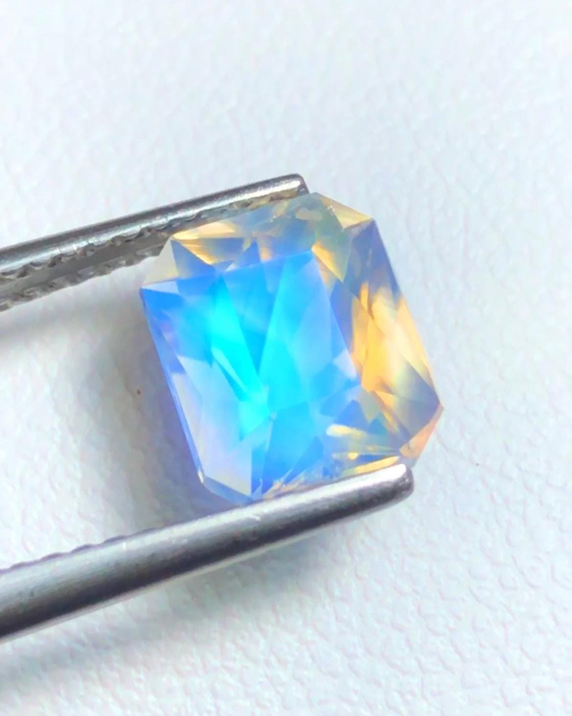 Rainbow Moonstone 2.30ct Octagonal Radiant Scissor Cut – Madagascar