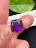 Natural Amethyst Gemstone: 24.5 Carat Cushion Cut, Jewelry Size
