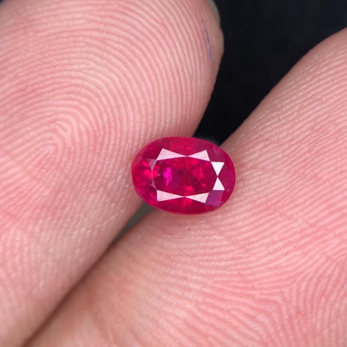 Ruby 0.90 Carat Oval Cut Loose Gemstone from Jagdalak, Afghanistan