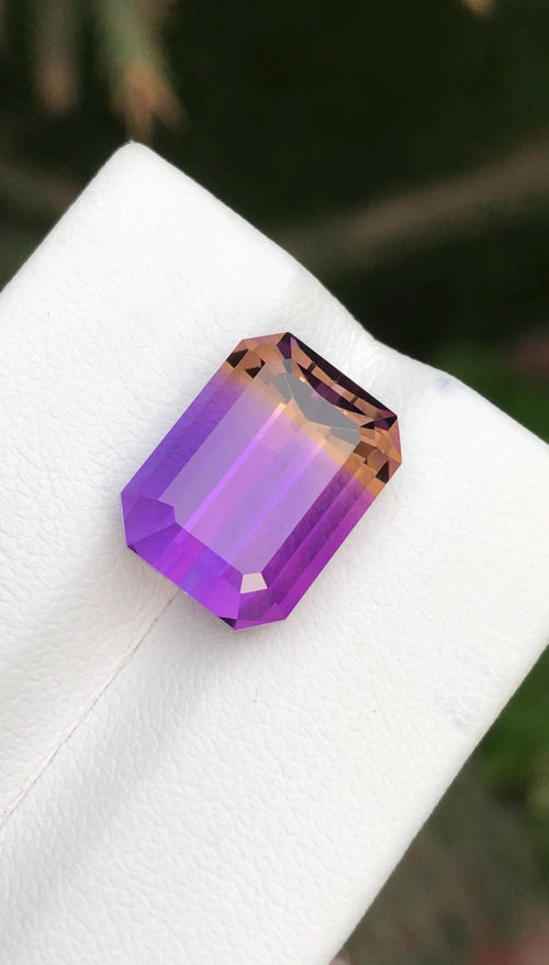 Ametrine 8.50 ct Emerald Cut • Bi-Color Gemstone from Bolivia