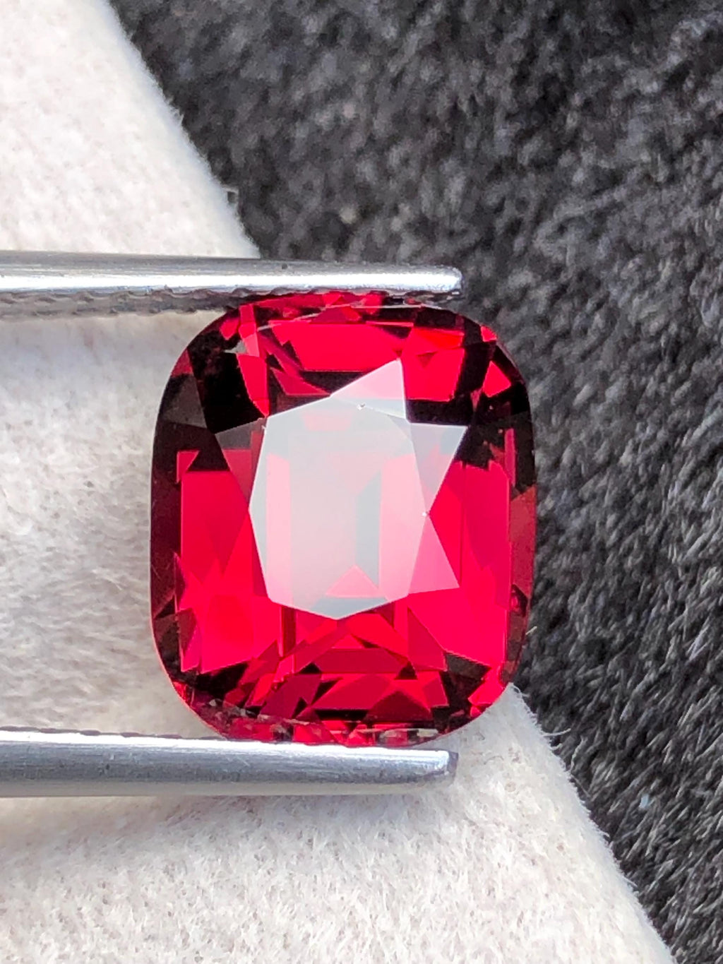 Rhodolite Garnet 4.44ct Cushion Cut Vibrant Reddish Gemstone from Tanzania