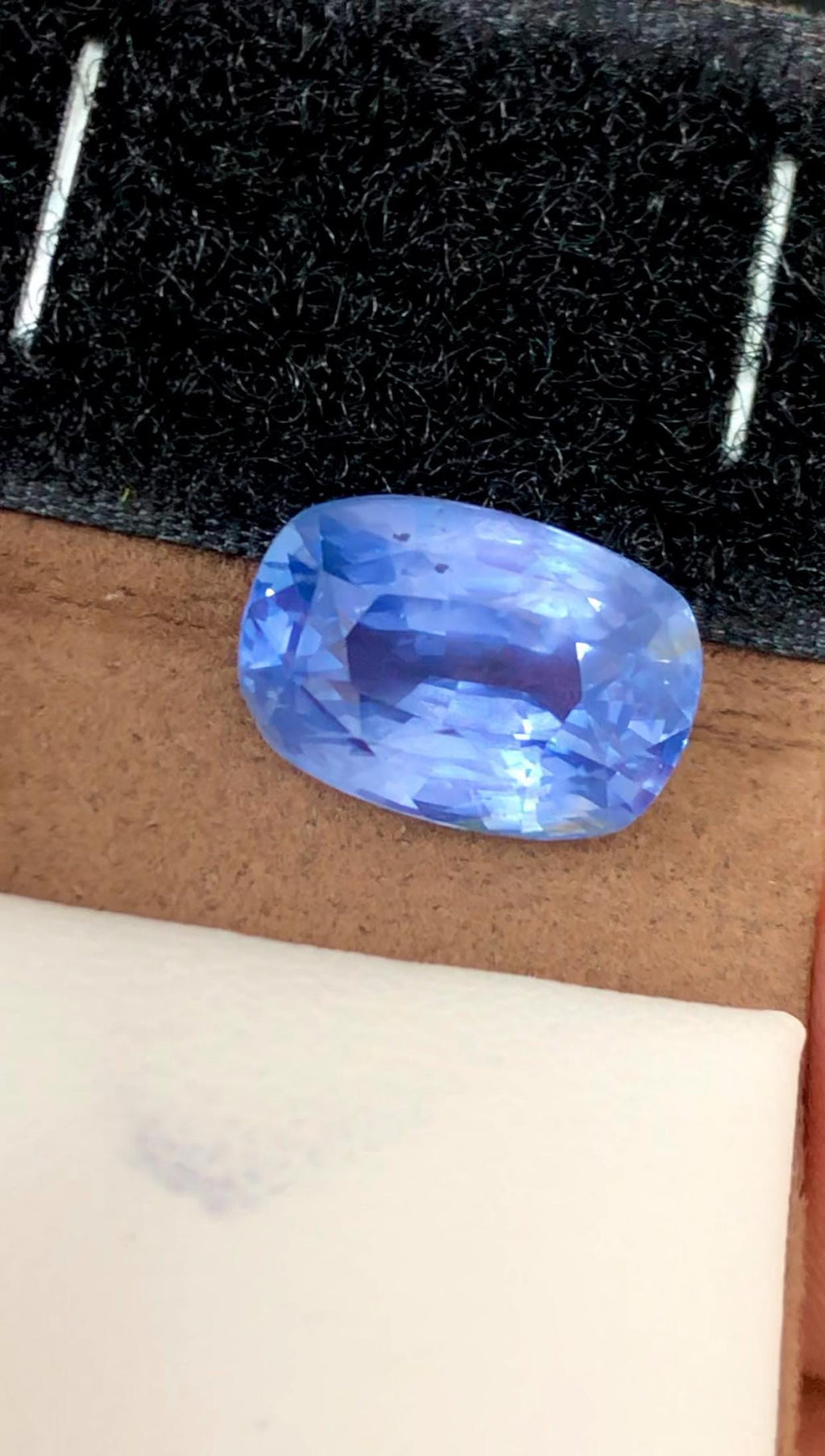 9.37 CT Cushion Cut Blue Sapphire Gemstone: Natural Faceted Ring Stone