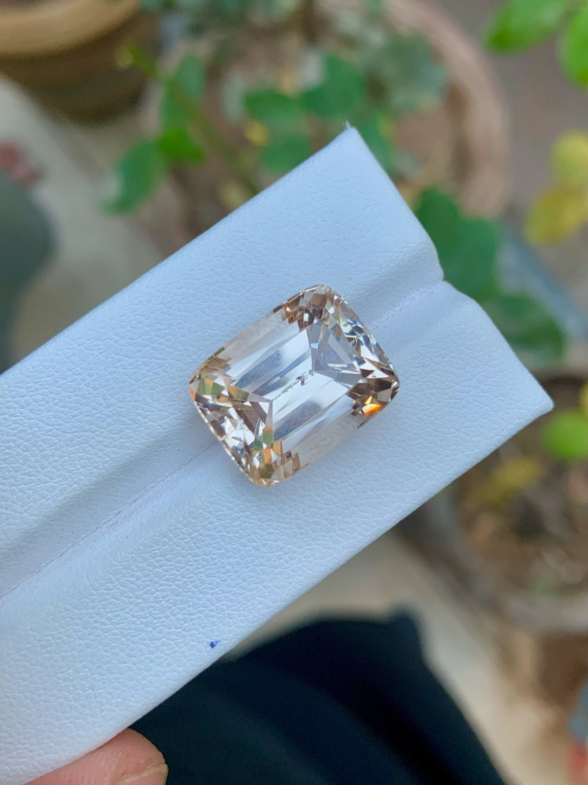 Yellow Cushion Cut Topaz Gemstone: Natural Faceted Stone, 21.70 CT