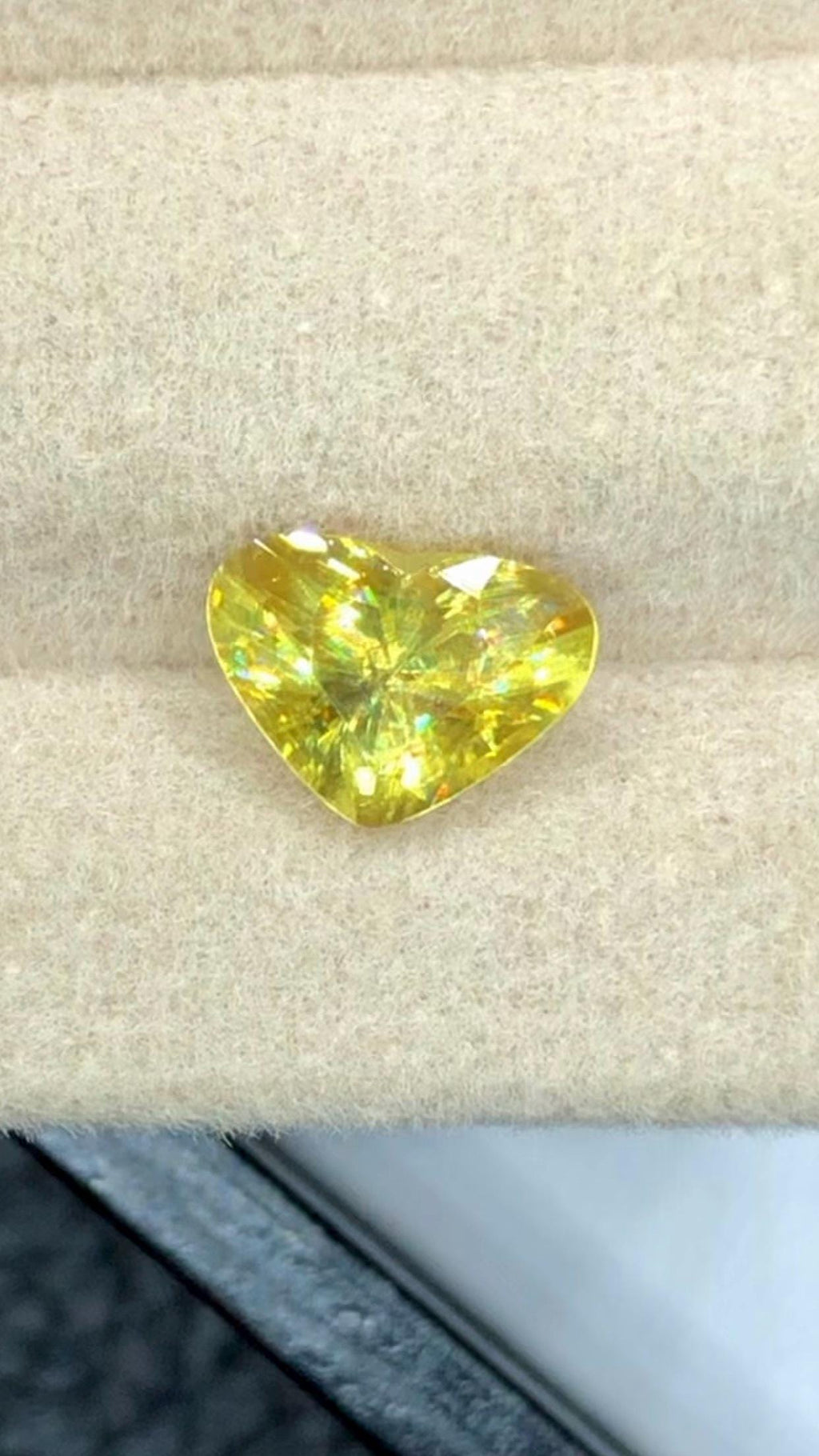 Heart Sphene Titanite Gemstone: Rare Faceted Loose Gem (1.45 CT)