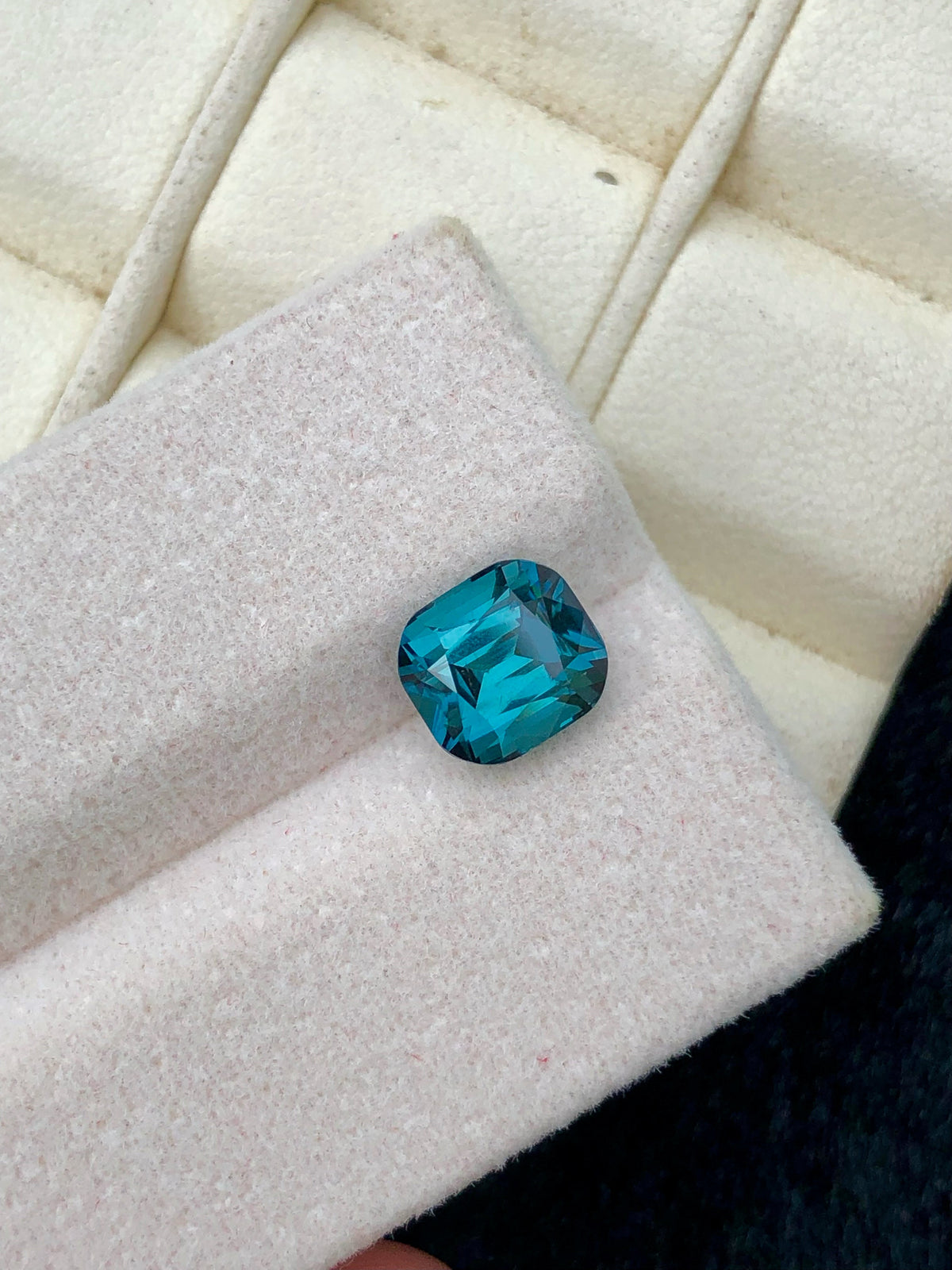 Lagoon Blue Tourmaline Gemstone: Natural Cushion Cut, 2.20 CT