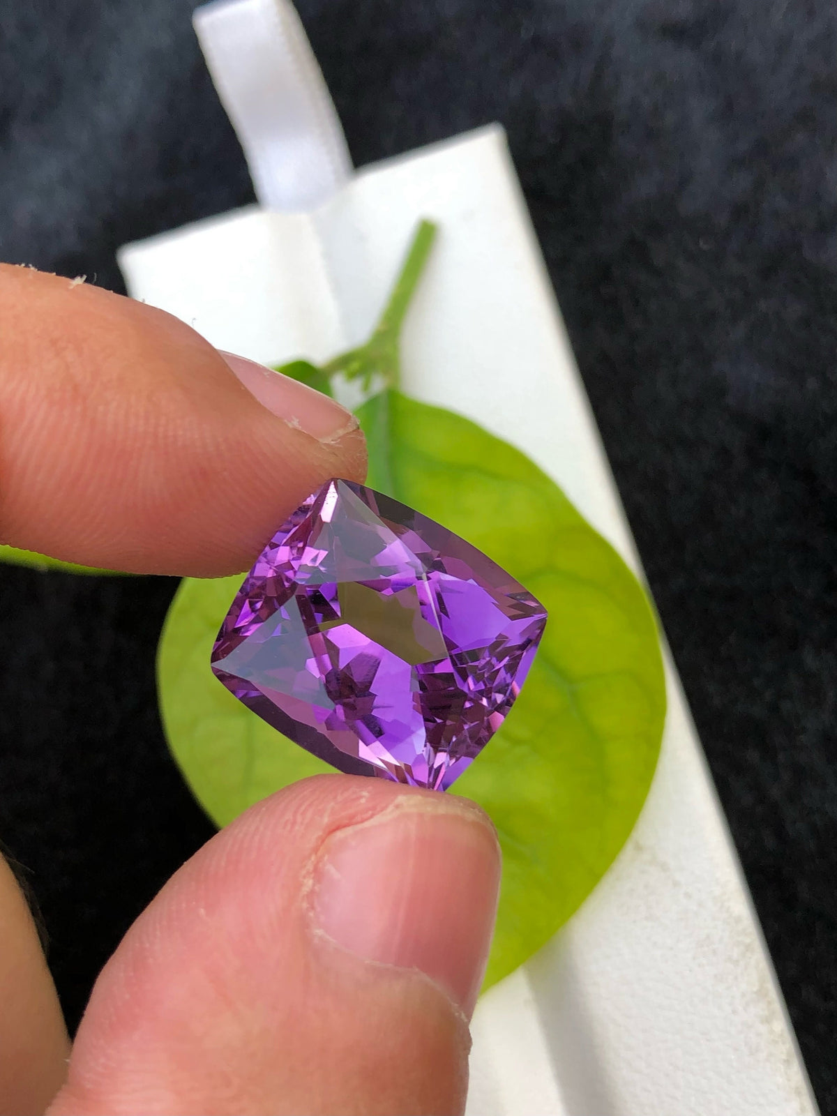 Fancy Cut Natural Amethyst Gemstone: Purple Ring Stone, 14.95 CT