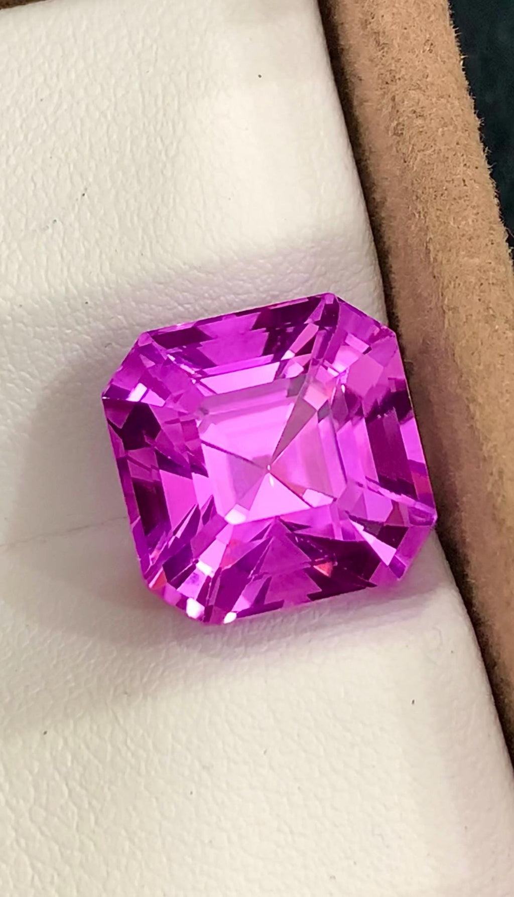 Pink Kunzite 19.60 ct Asscher Cut – Precision Step Cut Gemstone from Afghanistan