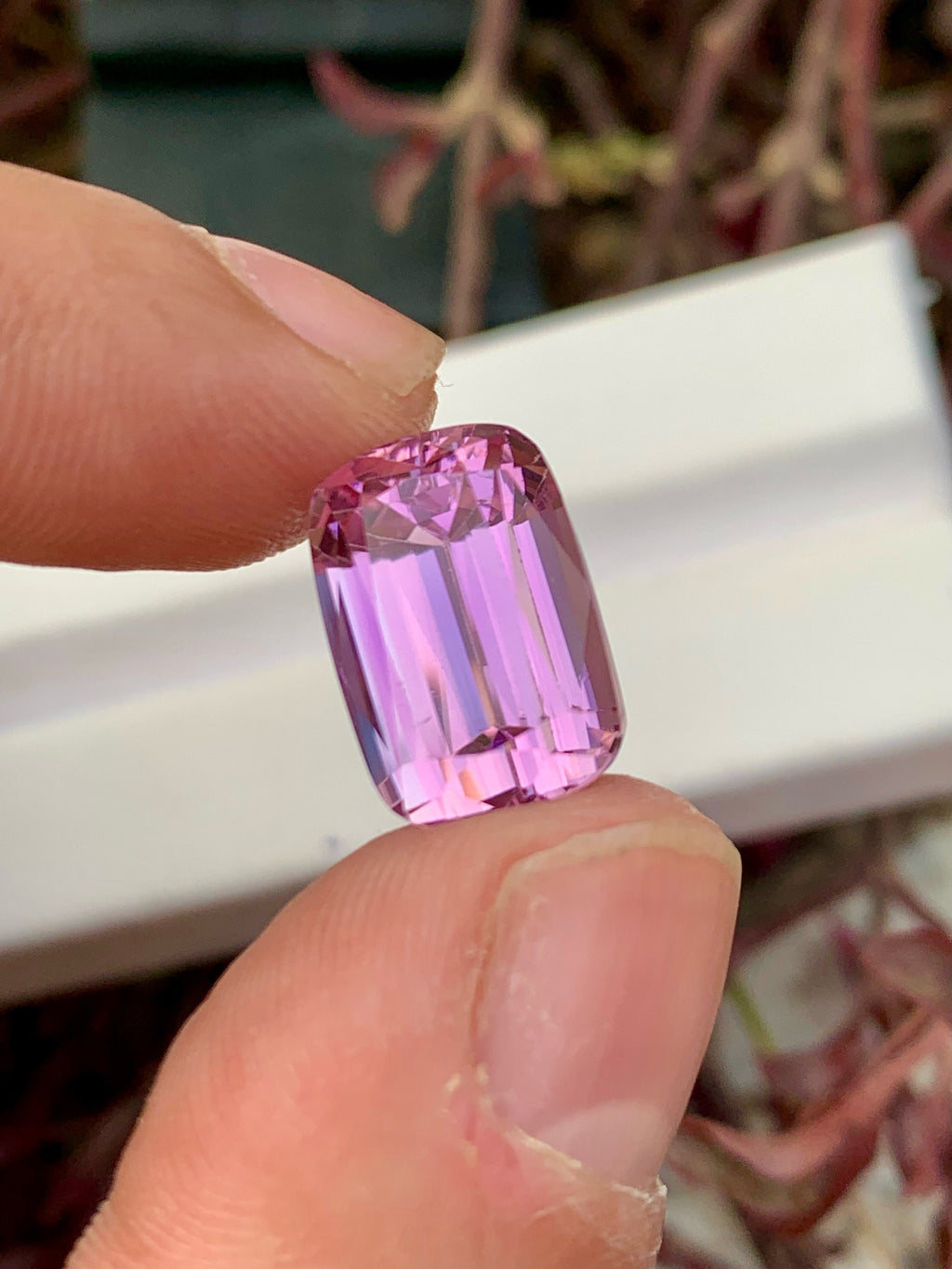 natural Pink Kunzite Gemstone For Jewelry, Faceted Kunzite Stone, 11.25 CT