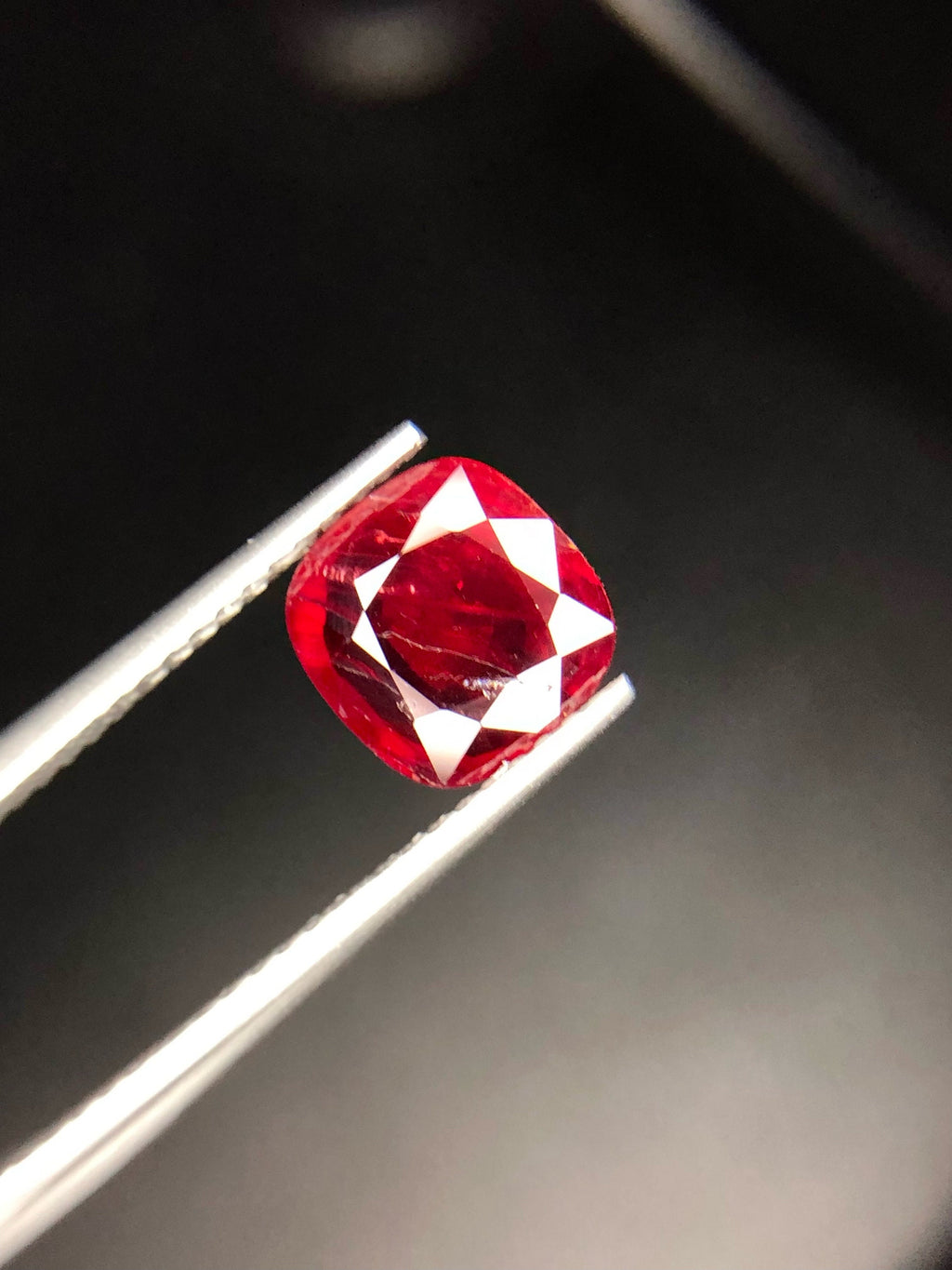 Vivid Red Ruby Gemstone: 2.05 CT Cushion Cut Afghanistan Ruby