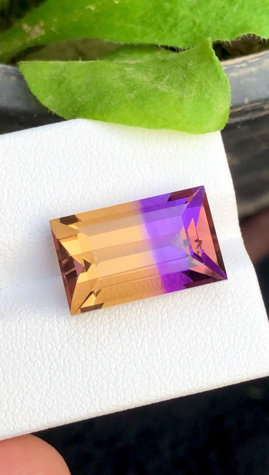 Ametrine 11ct Baguette Rectangular Cut From Brazil