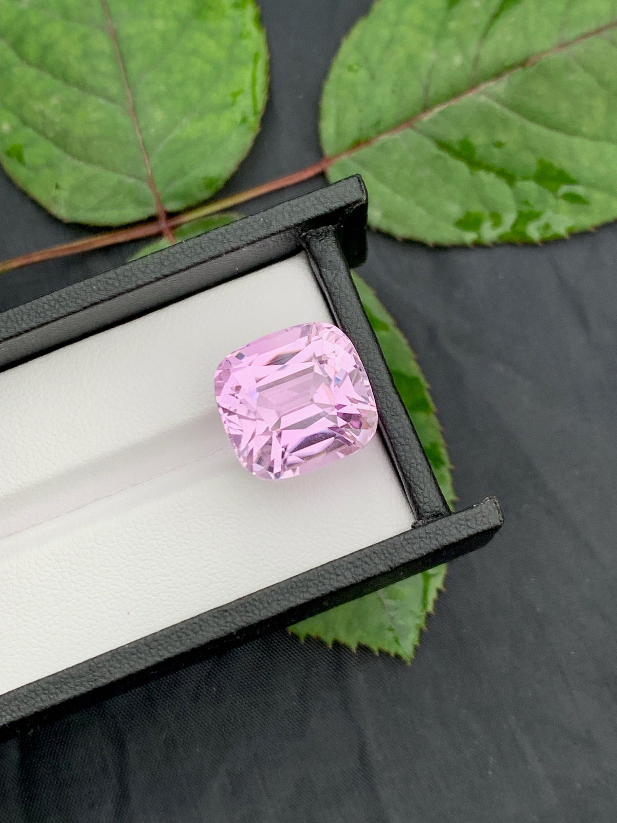 24.70 CT Blossom Pink Kunzite Gemstone: Cushion Cut, Flawless