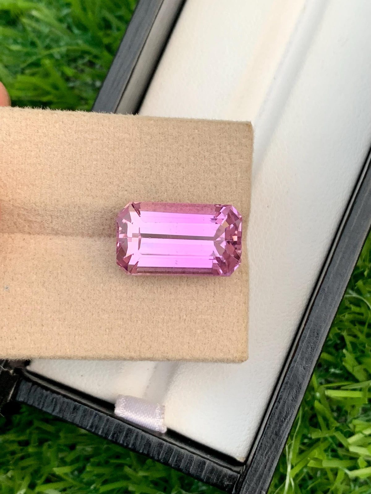 Vivid Pink Kunzite Gemstone: 11.05ct Emerald Cut, Afghanistan Origin