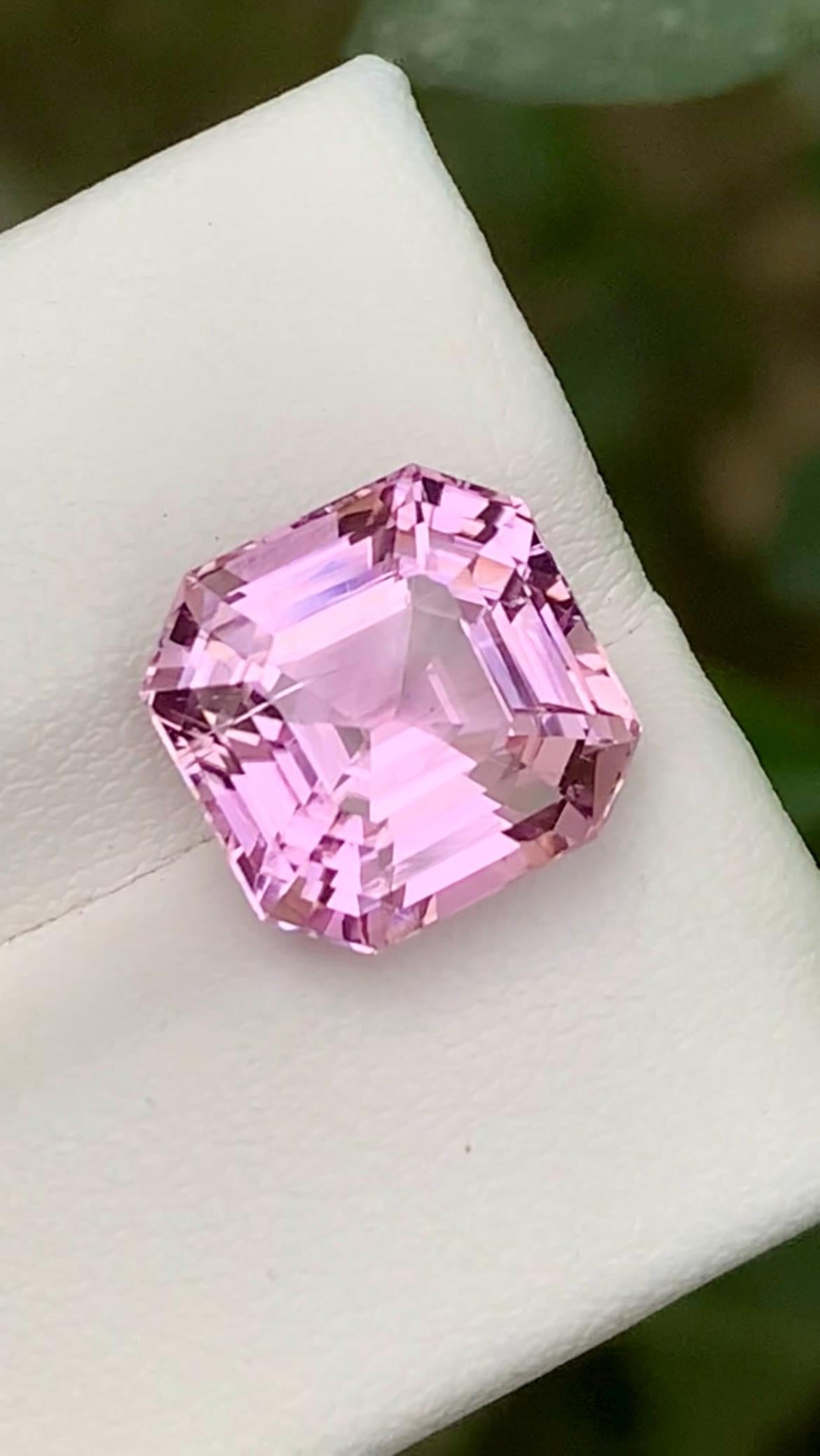 Pink Kunzite Gemstone: 7.10 CT Faceted Asscher Cut From Nuristan Afghanistan