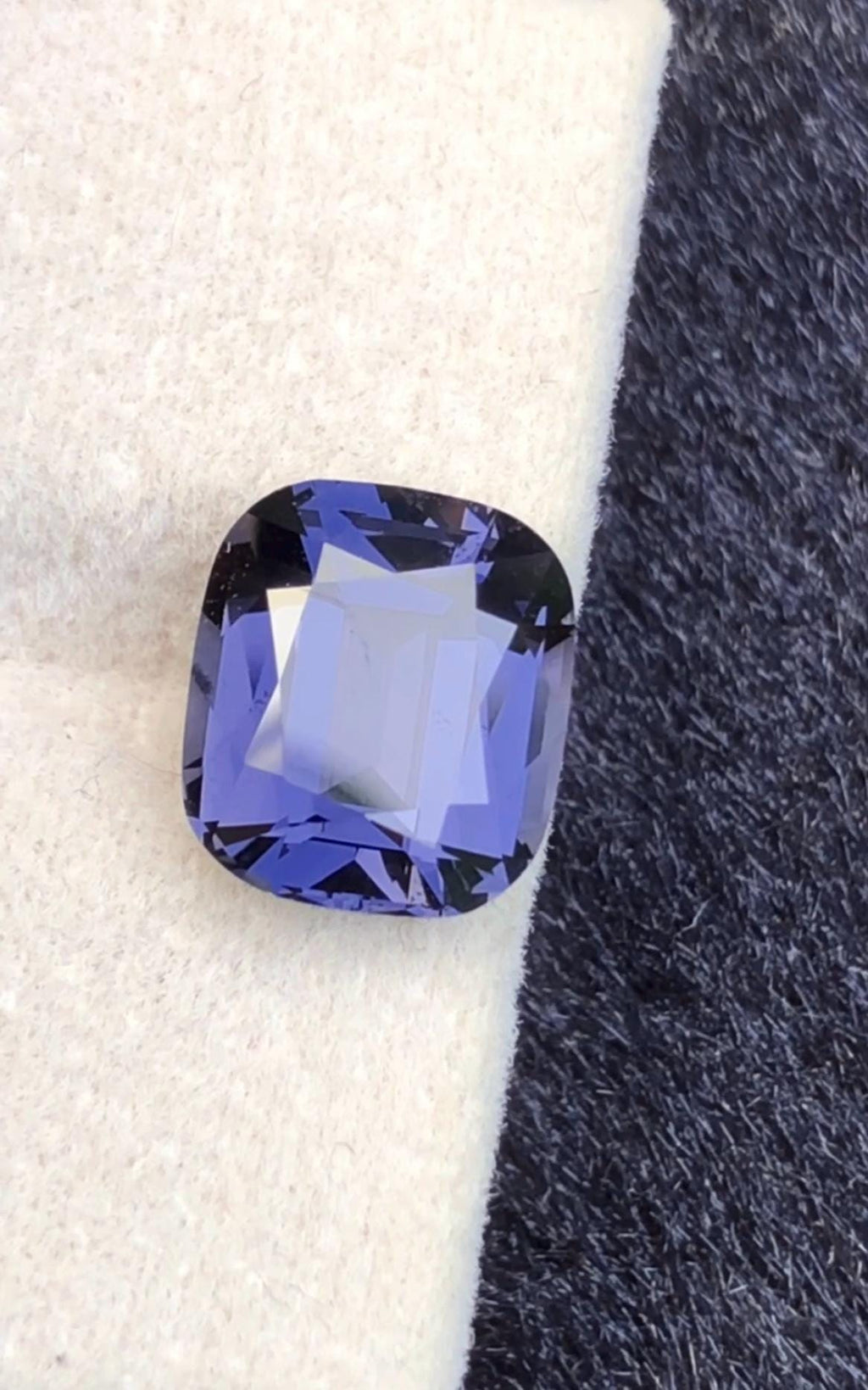 Color Change Spinel 3.54ct Cushion Cut – Purple Blue to Purple Pink with Certificate.